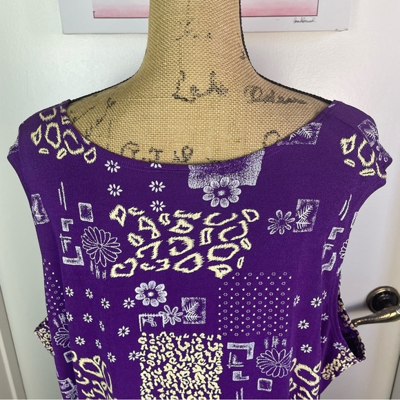 Boutique chic 2X Plus Size Blouse Top Paisley Multicolor Sleeveless NWT Weekend - Picture 10 of 14